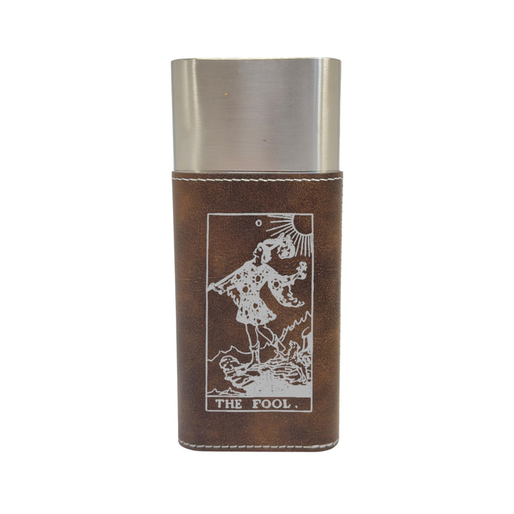 Cigar Case with Cutter - The Fool Tarot Card - Leather