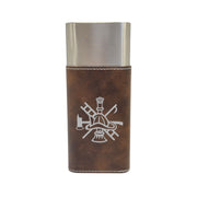 Cigar Case with Cutter - Firefighter Emblem - Leather