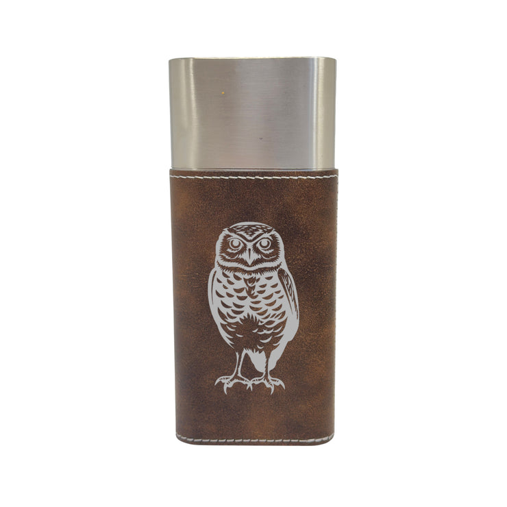 Cigar Case with Cutter - Burrowing Owl - Leather