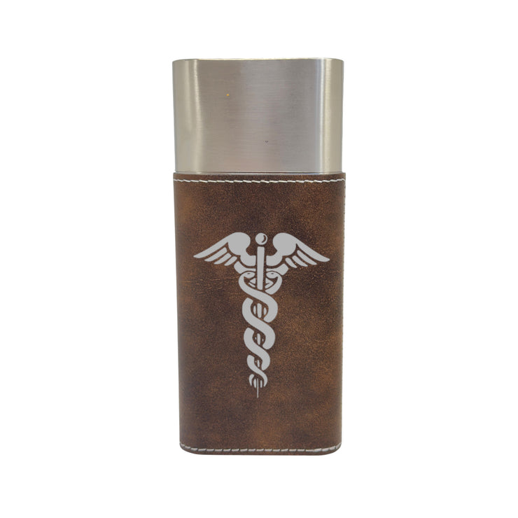 Cigar Case with Cutter - Pharmaceutical Caduceus Hermes - Leather