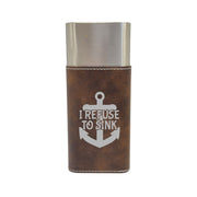 Cigar Case with Cutter - I refuse to sink - Leather