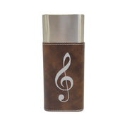 Cigar Case with Cutter - Treble Clef note - Leather