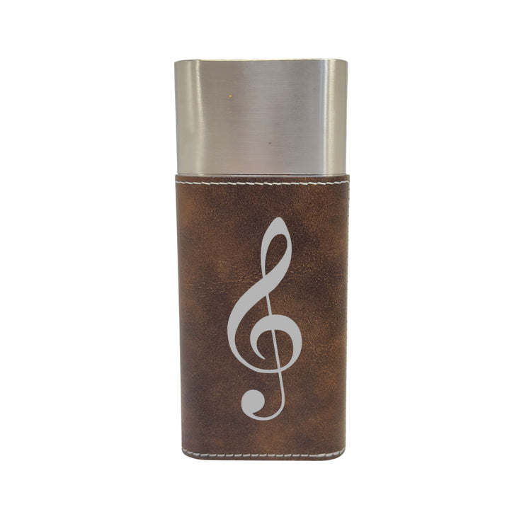Cigar Case with Cutter - Treble Clef note - Leather