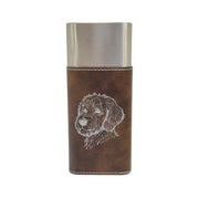 Cigar Case with Cutter - Golden Doodle - Leather