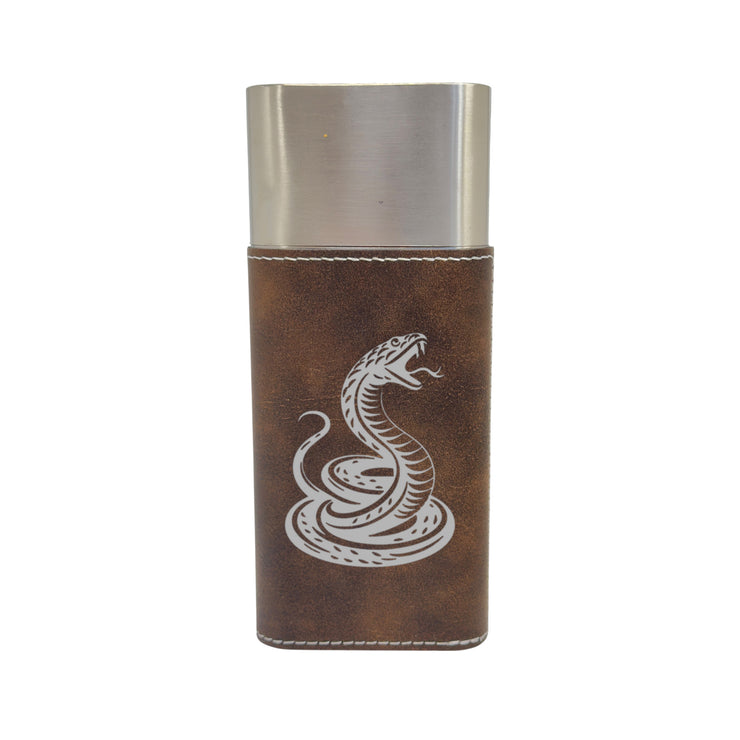 Cigar Case with Cutter - Coiled Snake - Leather