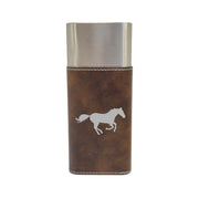 Cigar Case with Cutter - Running Horse - Leather