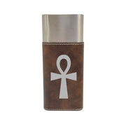 Cigar Case with Cutter - Key of Life Ankh - Leather