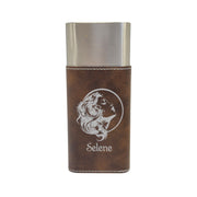 Cigar Case with Cutter - Selene Goddess of the Moon - Leather