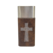 Cigar Case with Cutter - Celtic Cross - Leather