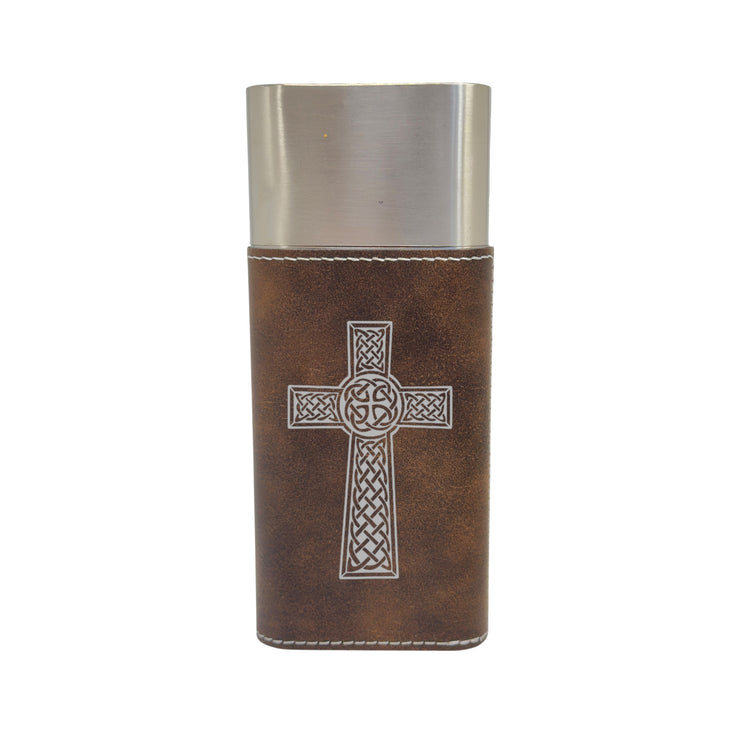 Cigar Case with Cutter - Celtic Cross - Leather