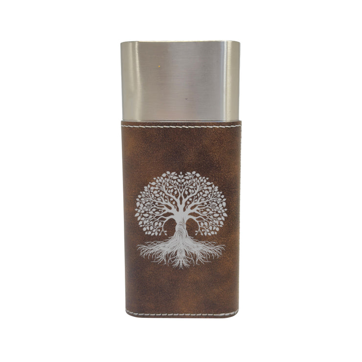 Cigar Case with Cutter - Celtic Tree of LIfe - Leather