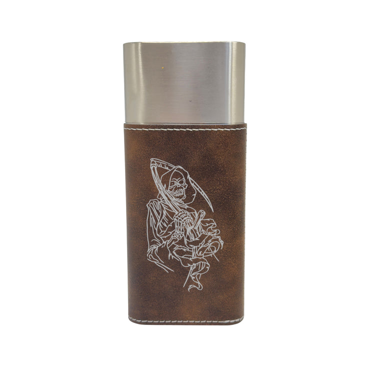 Cigar Case with Cutter - Dealer of Death Grim Reaper - Leather