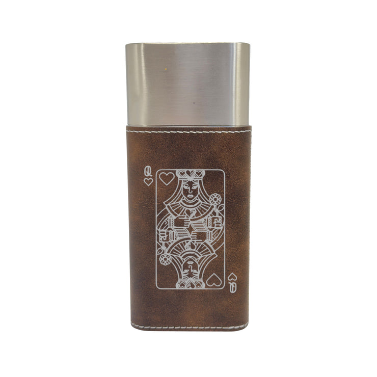Cigar Case with Cutter - Queen of Hearts - Leather