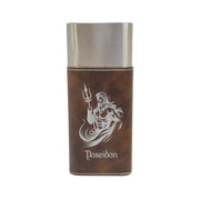 Cigar Case with Cutter - Poseidon God of the Sea - Leather