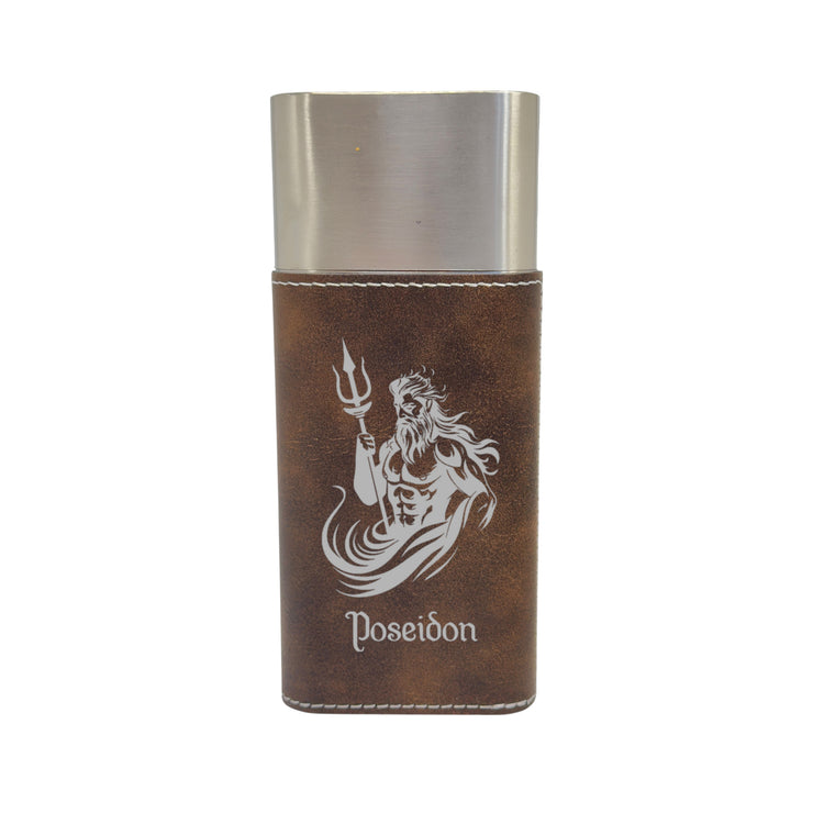 Cigar Case with Cutter - Poseidon God of the Sea - Leather