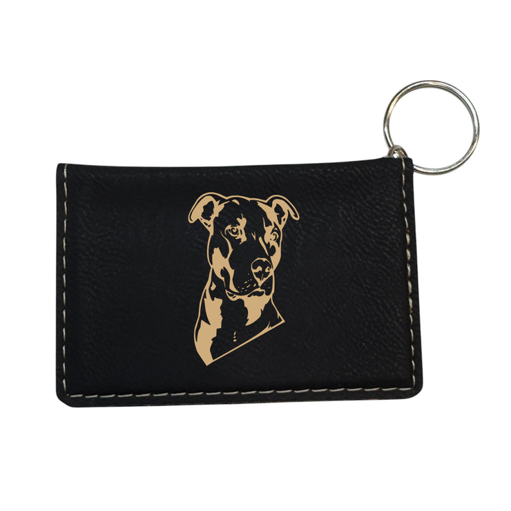 Keychain ID Holder Wallet - Pitbull - Leather