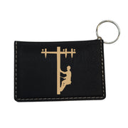 Keychain ID Holder Wallet - Lineman - Leather