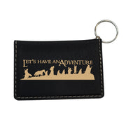 Keychain ID Holder Wallet - Lets Have an Adventure - Leather