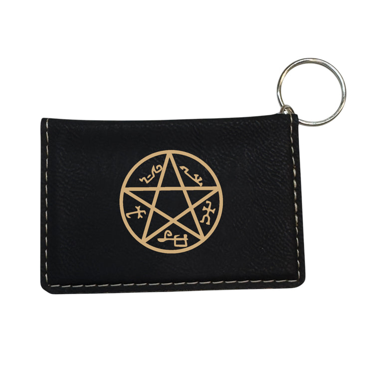 Keychain ID Holder Wallet - Demon Trap Leather