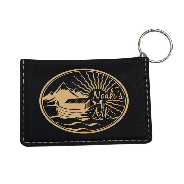 Keychain ID Holder Wallet - Noahs Ark - Leather