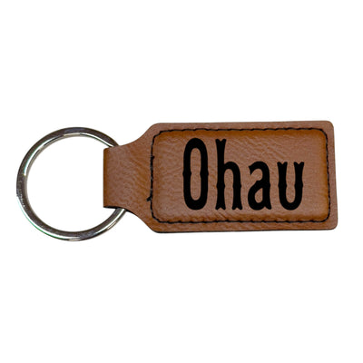 Keychain - Rectangle - Oahu - Leather