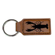 Keychain - Rectangle - Crawfish - Leather