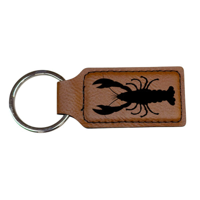 Keychain - Rectangle - Crawfish - Leather