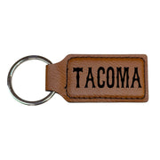 Keychain - Rectangle - Tacoma - Leather