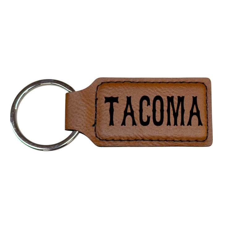 Keychain - Rectangle - Tacoma - Leather