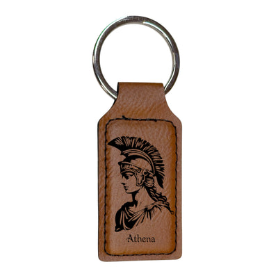 Keychain - Rectangle - Athena - Leather