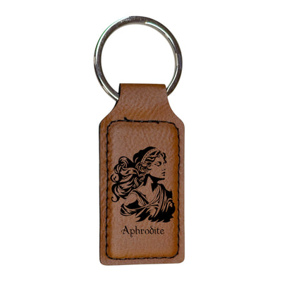 Keychain - Rectangle - Aphrodite - Leather
