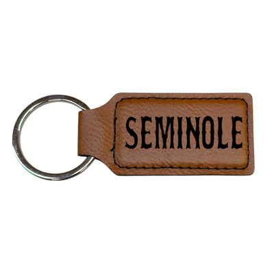 Keychain - Rectangle - Seminole - Leather