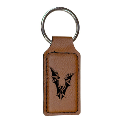 Keychain - Rectangle - The Bat - Leather