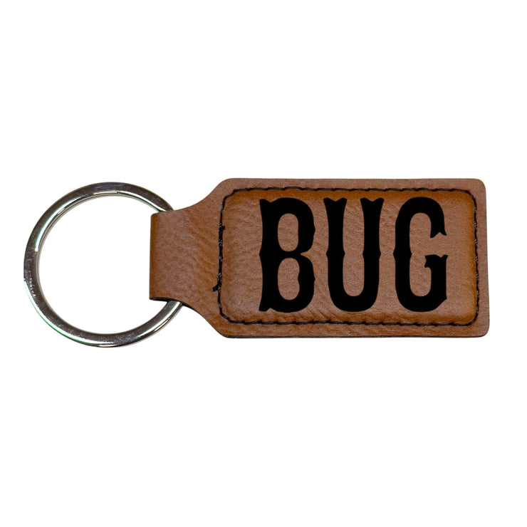 Keychain - Rectangle - Bug - Leather