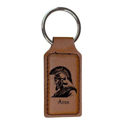 Keychain - Rectangle - Ares - Leather