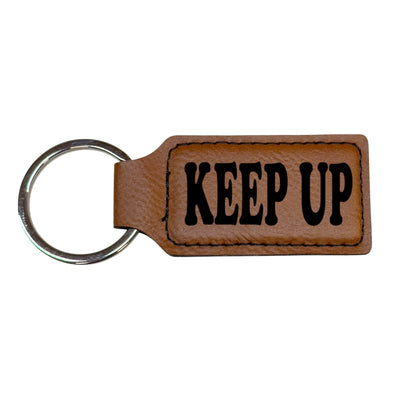 Keychain - Rectangle - Keep up - Leather