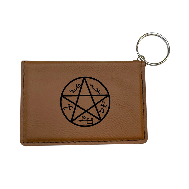 Keychain ID Holder Wallet - Demon Trap Leather