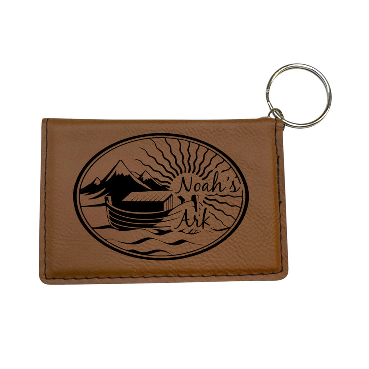 Keychain ID Holder Wallet - Noahs Ark - Leather