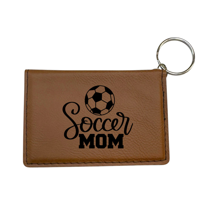 Keychain ID Holder Wallet - Soccer Mom - Leather