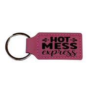 Keychain - Rectangle - Hot Mess Express - Leather