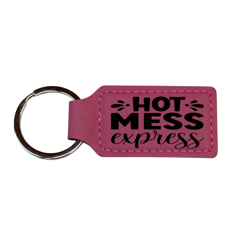 Keychain - Rectangle - Hot Mess Express - Leather
