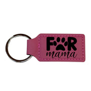 Keychain - Rectangle - Fur Mama - Leather