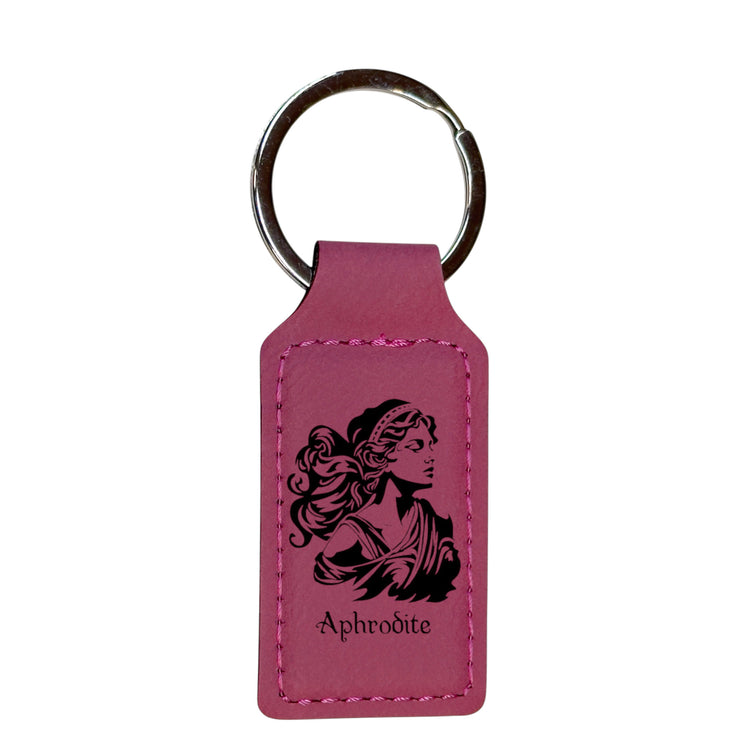 Keychain - Rectangle - Aphrodite - Leather