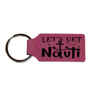 Keychain - Rectangle - Lets get Nauti - Leather