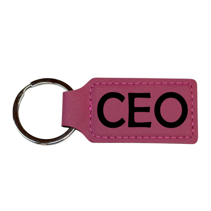Keychain - Rectangle - CEO - Leather