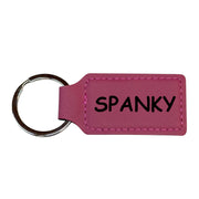 Keychain - Rectangle - Spanky - Leather
