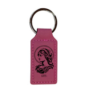 Keychain - Rectangle - Eos Goddess of Dawn - Leather