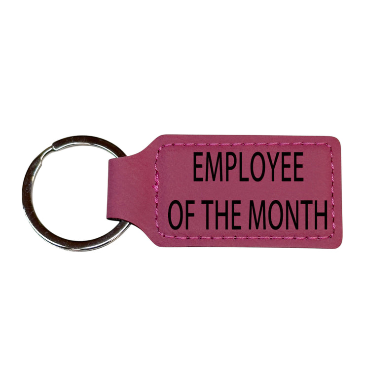 Keychain - Rectangle - Employee of the month - Leather