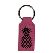 Keychain - Rectangle - Pineapple - Leather
