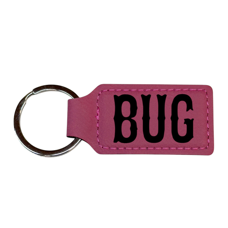 Keychain - Rectangle - Bug - Leather